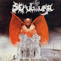 Sepultura / Overdose - Bestial Devastation / Seculo XX LP, Cogumelo Produções pressing from 1985