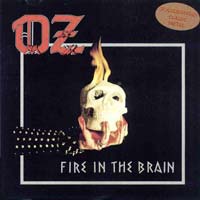 Oz - Fire In The Brain LP, Combat pressing from 1984