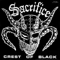 Sacrifice - Crest Of Black LP, Rock House Explosion pressing from 1987