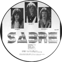 Sabre - Sabre Pic-MLP, Masque Records pressing from 1987