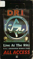D.R.I. - Live At The Ritz VHS, Metal Blade Records pressing from 1988
