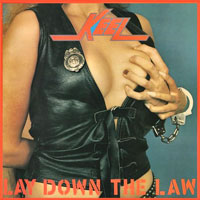 Keel - Lay Down The Law LP, Shrapnel Records pressing from 1984