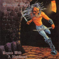 Savage Steel - Begins With A Nightmare LP, US Metal Records pressing from 1986