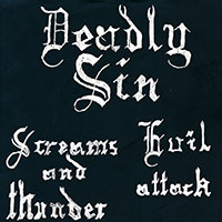 Deadly Sin - Screams and Thunder 7" sleeve